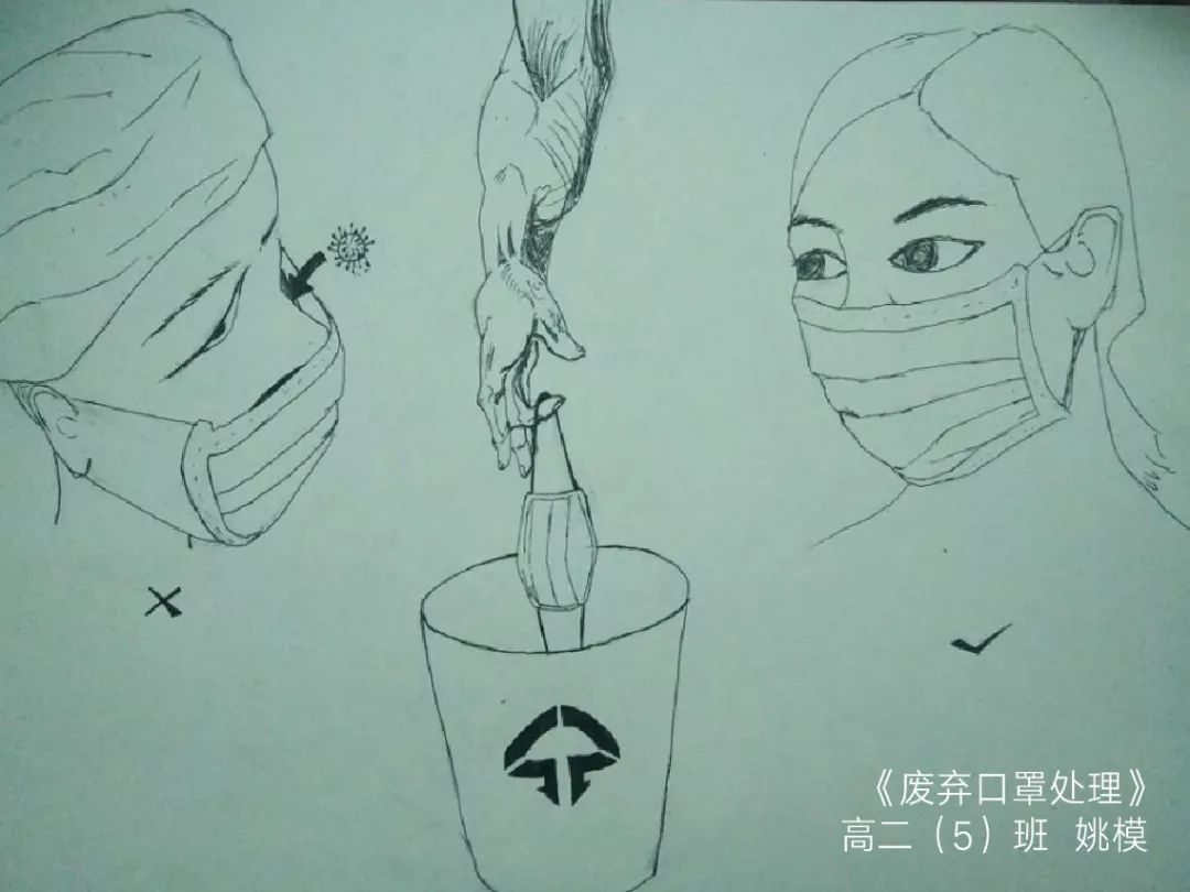 画笔,创作了防疫小贴士,口罩"绘"说话,群防群控,致敬人民子弟兵等主题