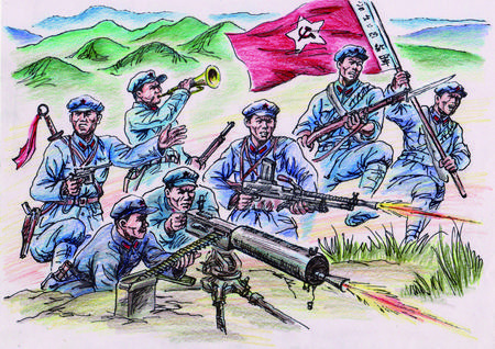 本土画家卢真庆创作11幅连环画再现红军长征在綦江
