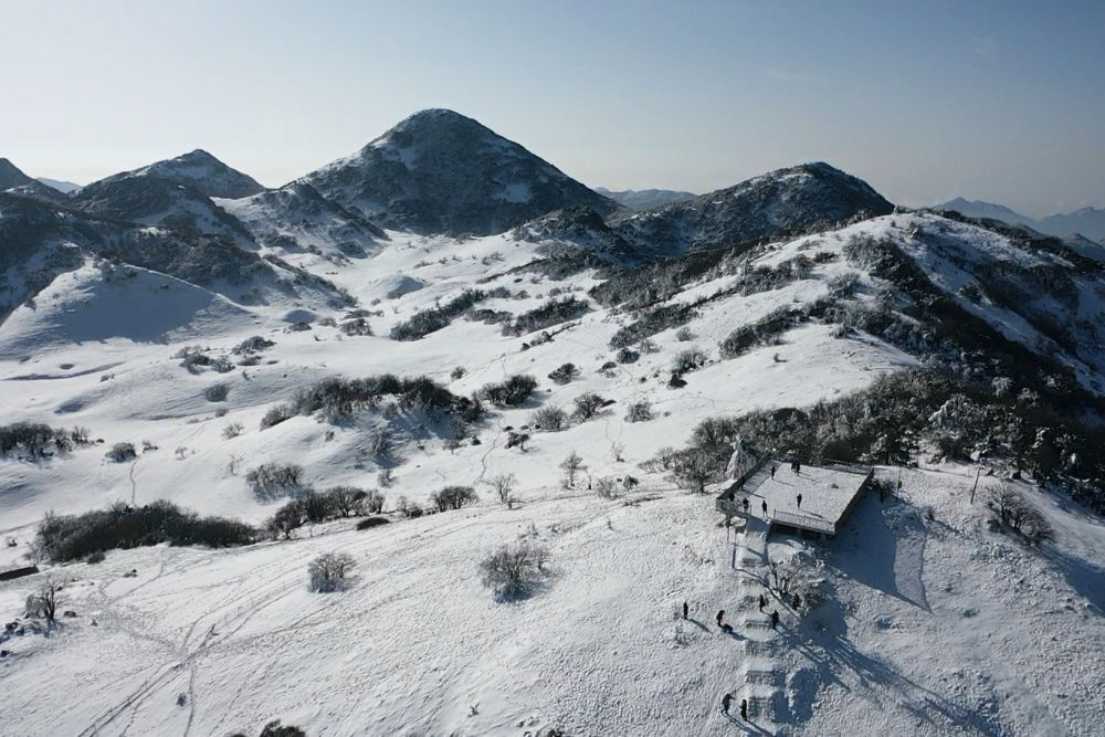 红池坝:雪景美如画