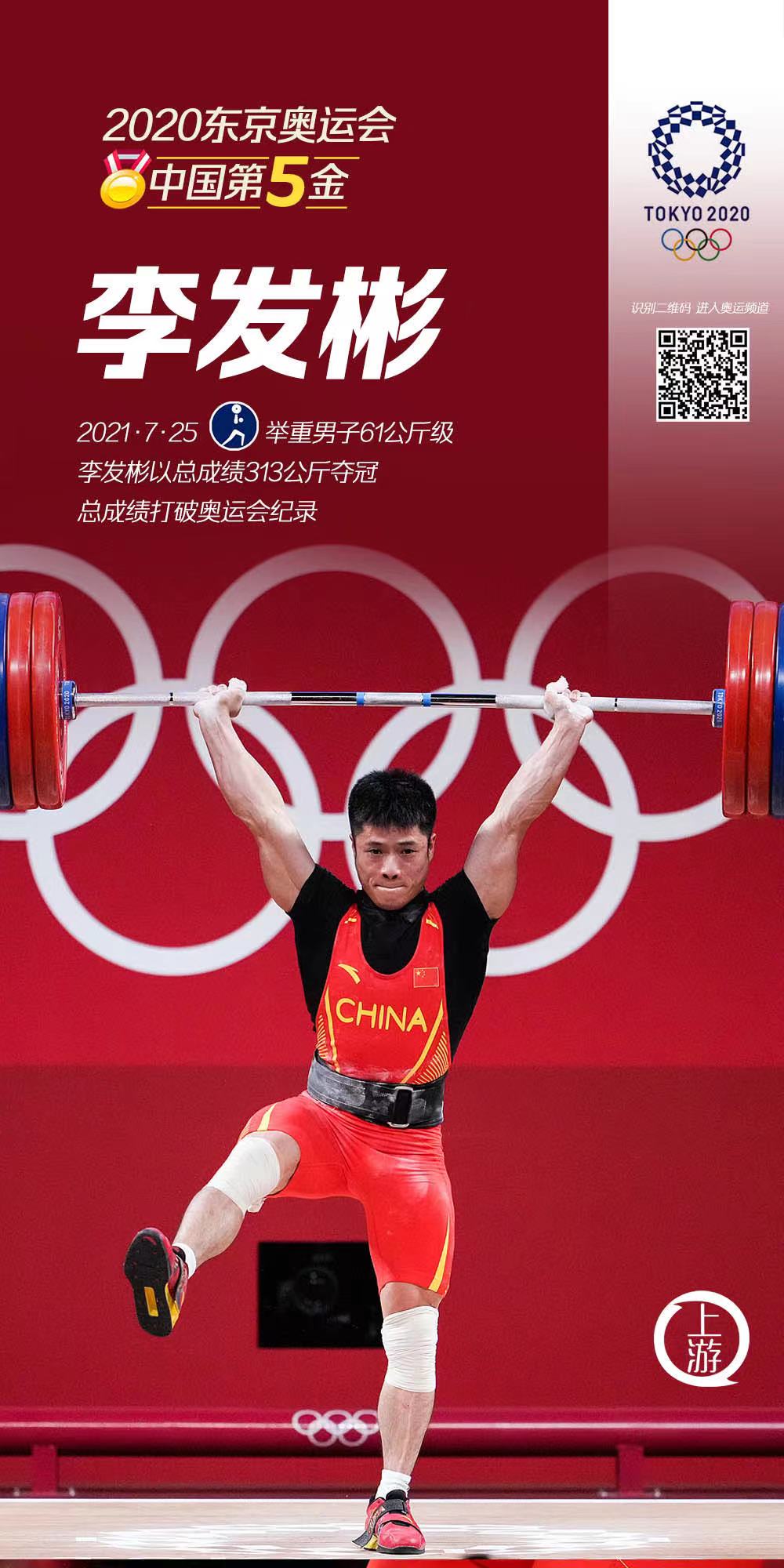 海报| 2020东京奥运会中国第5金——李发彬