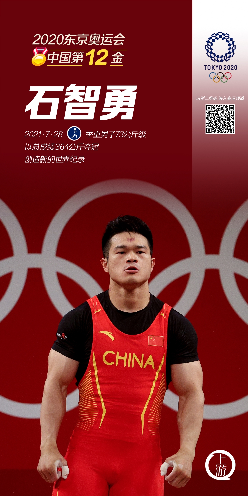 海报| 2020东京奥运会中国第12金——石智勇