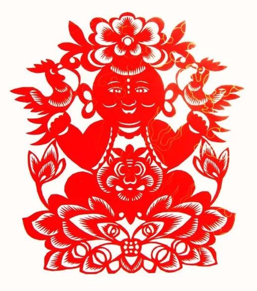 攻略 > 正文 陕北剪纸-抓髻娃娃的形象就是鬼方原始图腾崇拜,生殖崇拜