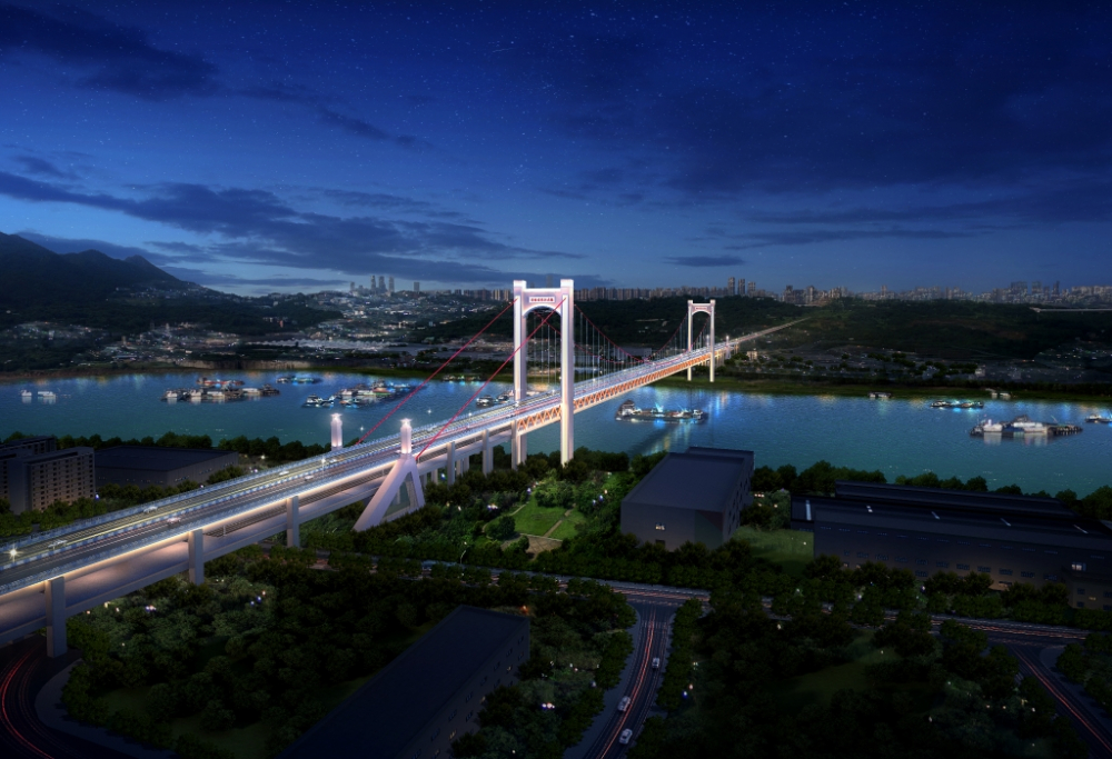 黄桷沱长江大桥将建成世界最大跨径公轨两用悬索桥