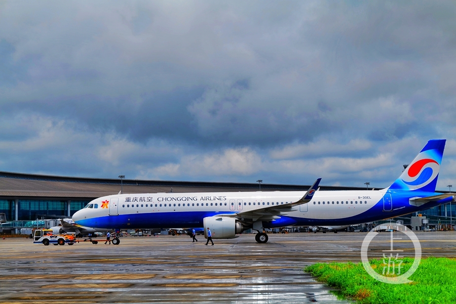 高清大图!重庆江北国际机场上空的"重庆蓝"