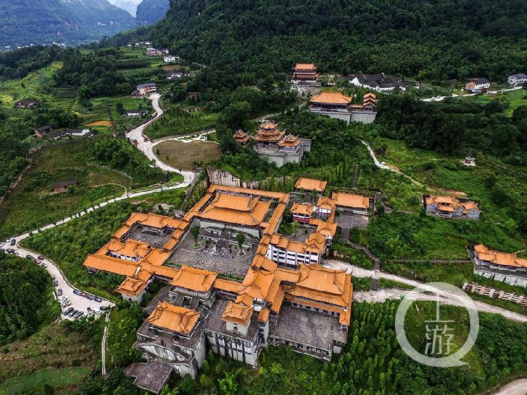 《鸟瞰少林寺 王化全 摄于江津区中山古镇四面山少林寺