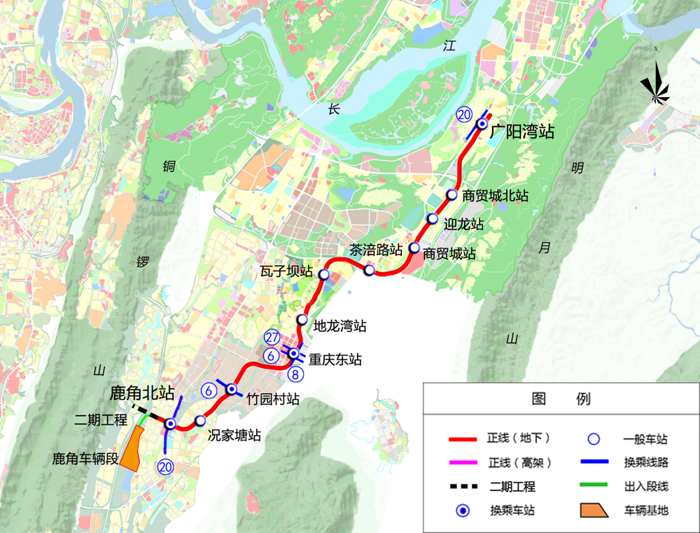 巴南鹿角轻轨规划线路图片