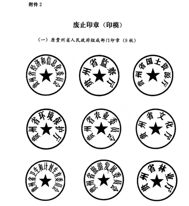 贵州启用和废止一批印章及专用章涉及这些单位