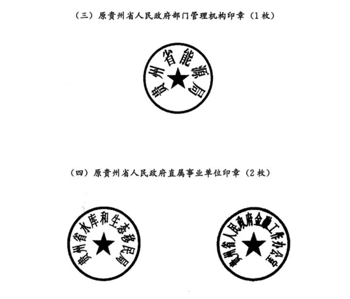 貴州啟用和廢止一批印章及專用章涉及這些單位