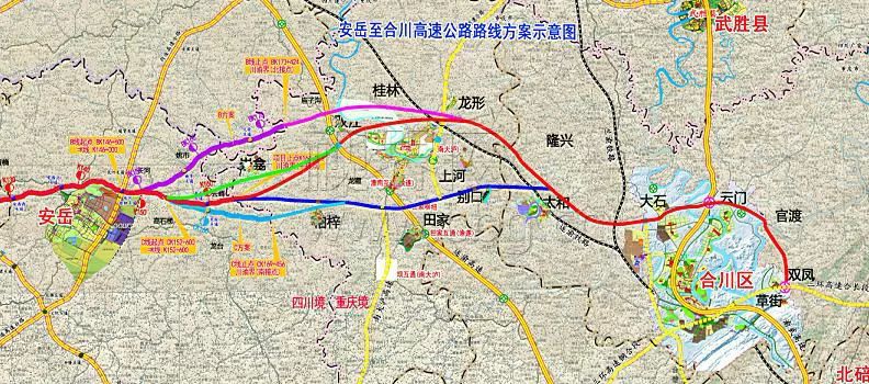 合川到安岳高速规划图图片