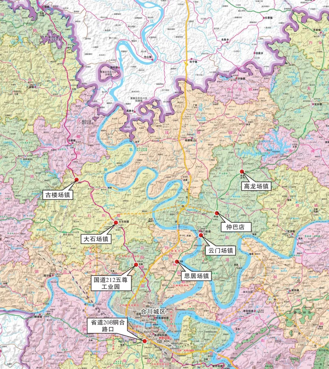 合川地理位置图片
