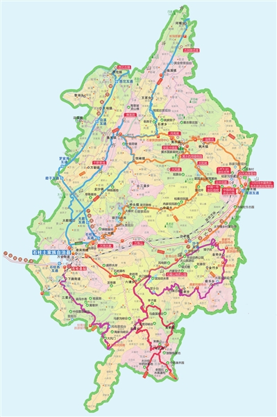 石柱县县城地图图片