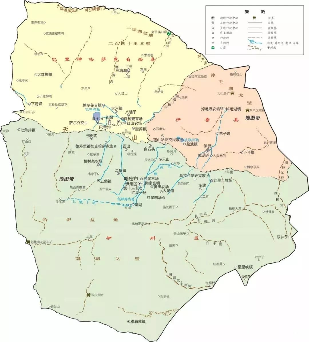 哈密市地理位置图片