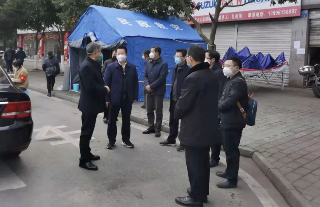 来到陈家祠社区大安中学卡点,387路口卡点,石庙社区何尔发楼栋卡点,何