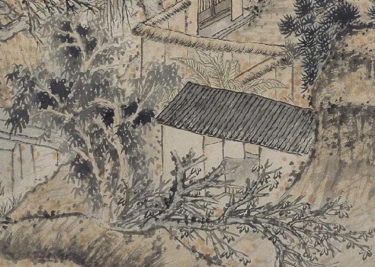 清,石涛《对菊图》北京故宫博物院藏