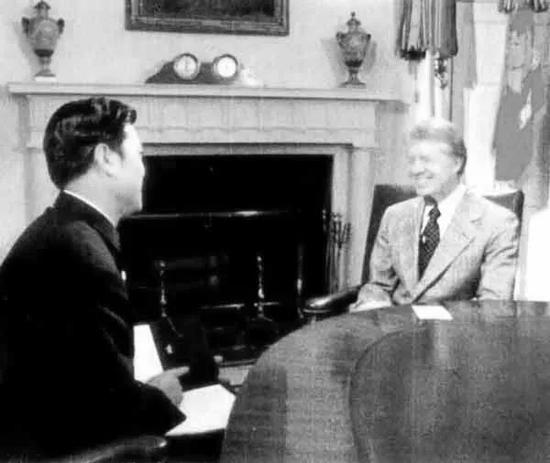 1979年在美国白宫采访卡特总统