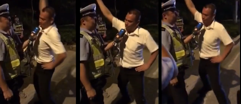 吹气Style！男子吹酒测仪现场尬舞 对警察喊哥