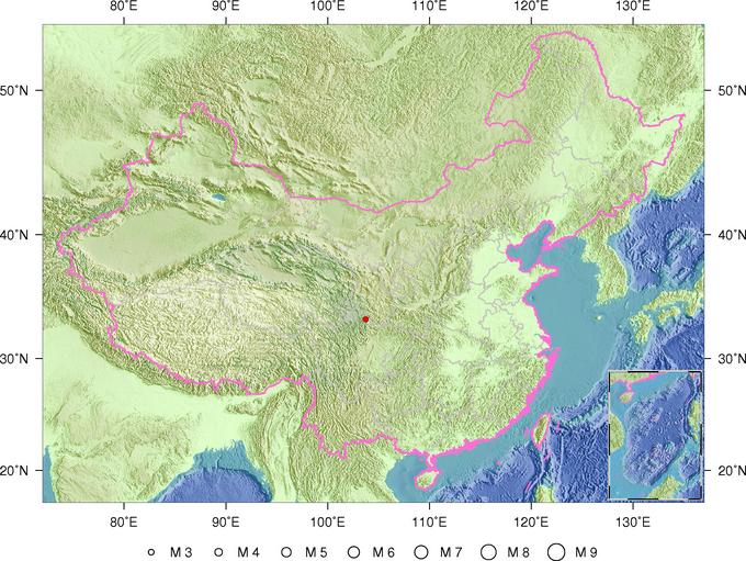 9月9日23时58分四川阿坝州九寨沟县发生3.0级地震