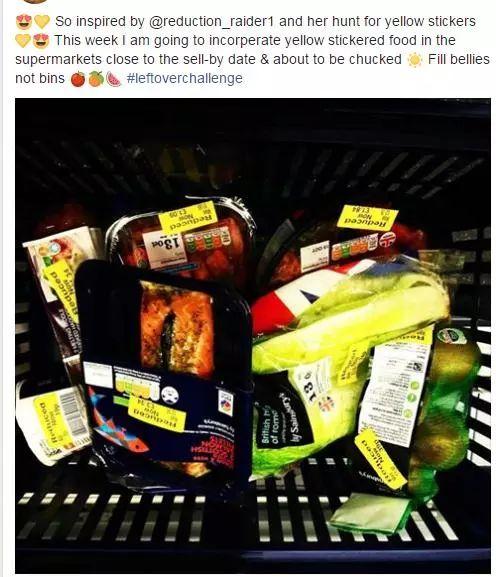 ▲黄标减价食物。图片来源约瑟芬的社交媒体账号