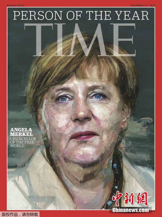 当地时间12月9日，美国《时代》周刊宣布2015年度风云人物为德国总理默克尔，赞扬她在欧洲主权债、难民和移民及俄罗斯干预乌克兰等危机期间所展现的领导能力。