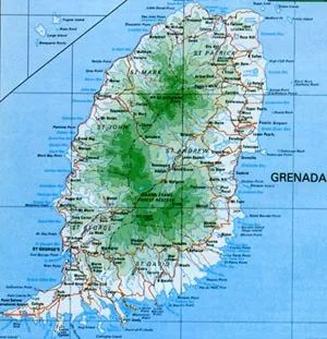 ▲格林纳达地理位置图 （中国驻格林纳达使馆网站）