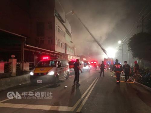 救灾现场。图片来源：台湾“中央社”。