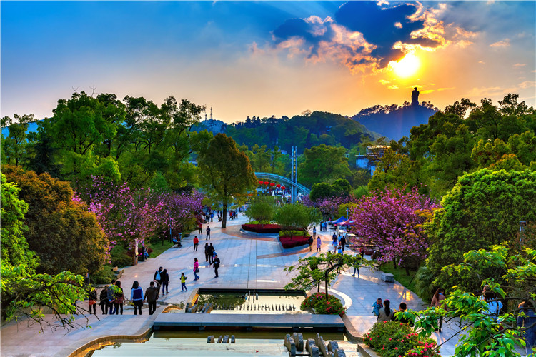 夕阳晖映植物园的美景。刘华民摄.jpg