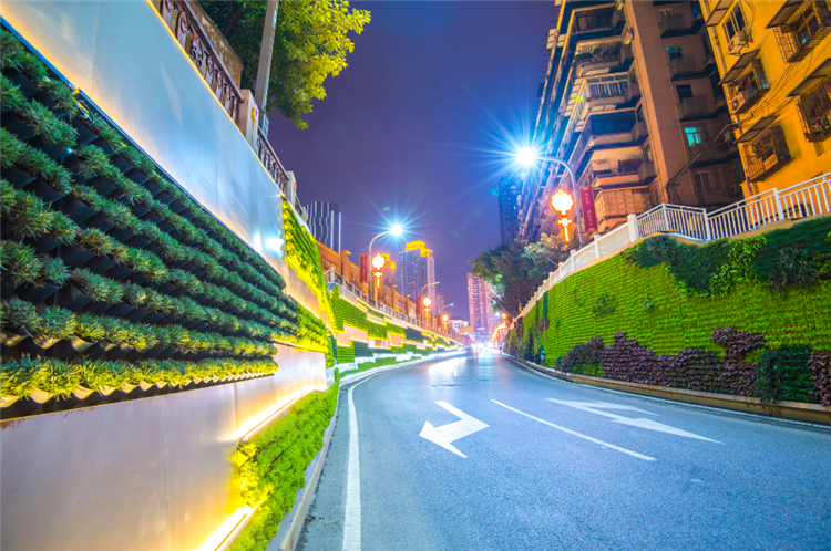 九龙坡区团结路口立体绿化.png