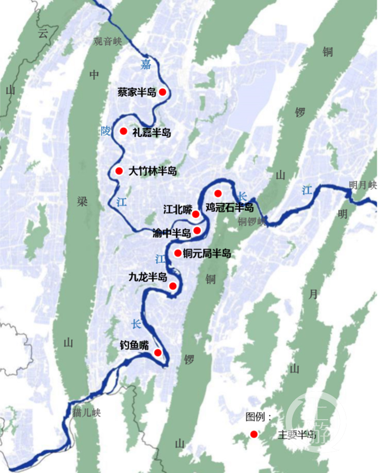 两江四湖路线图图片