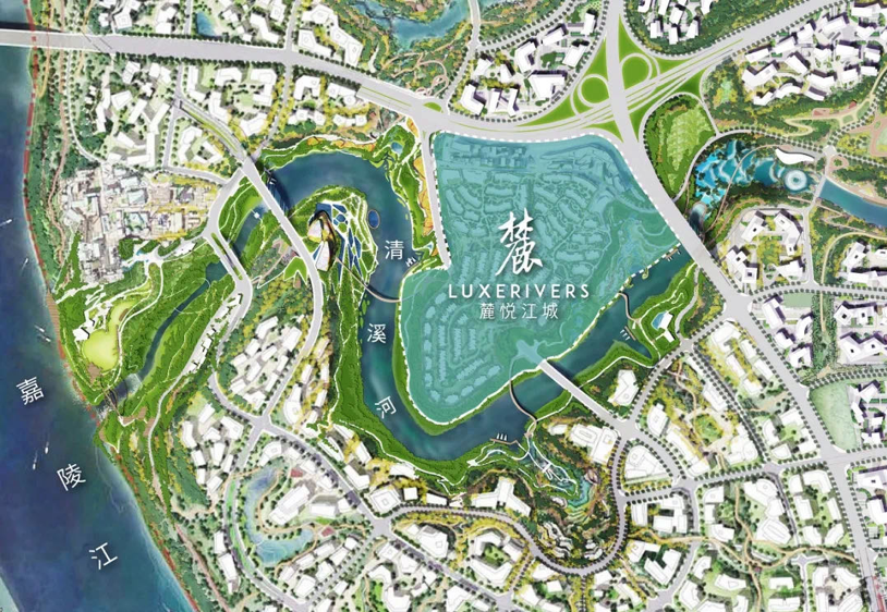 麓湖生态城总平面图图片