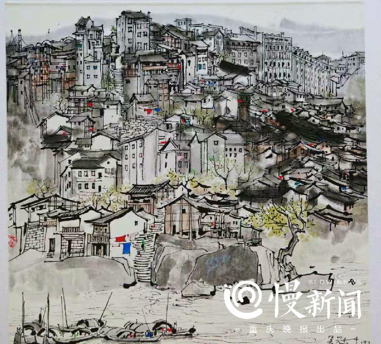 重庆十八梯绘画图片