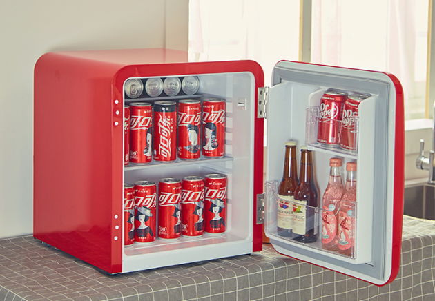 复古小冰箱HCK哈士奇 X 可口可乐联名款复古小冰箱天猫618首发上市！