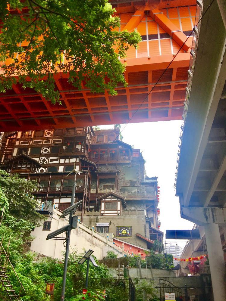 步道 洪崖洞 重庆|跟着轨道去打探 下雨天游缆车步道 意外收获“小清新”