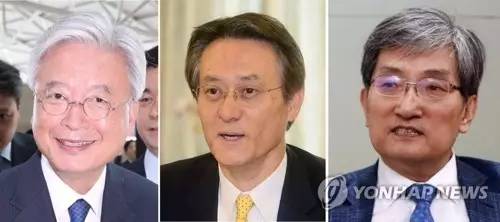 从左至右分别为：赵润济、李洙勋和卢英敏。（图片来自韩联社）