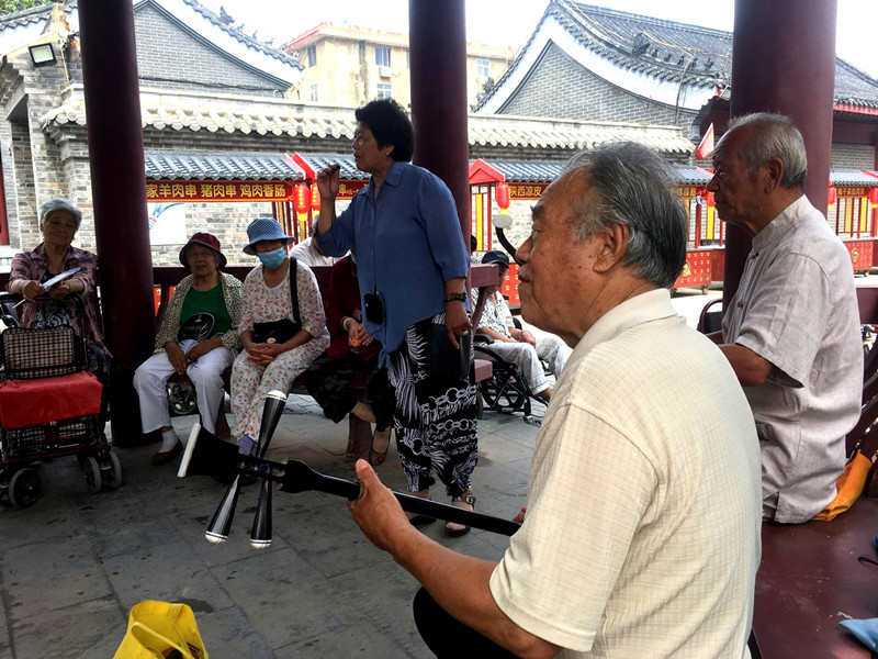 海州街道|「海州街道看点」白叟坐爱紫凉亭