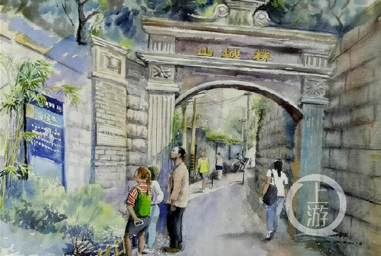 洪崖洞,山城巷,解放碑,轨道穿楼…赵建军画笔下的重庆让你一解乡愁