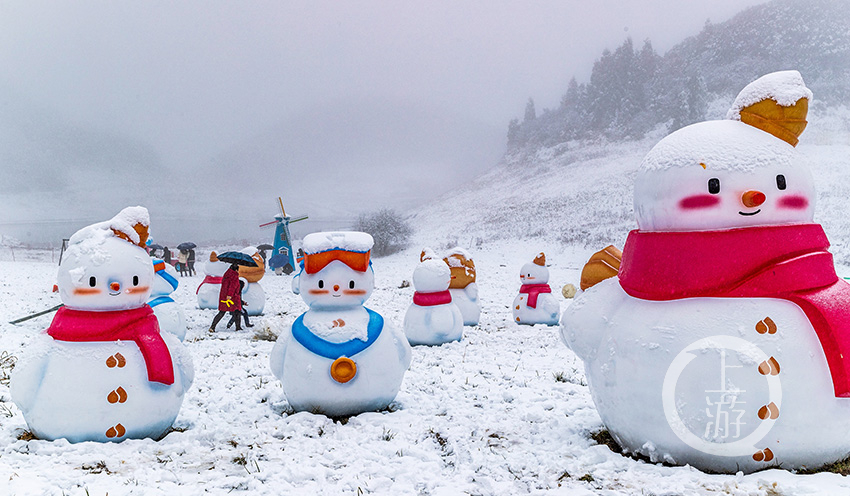 重庆金佛山下雪图片